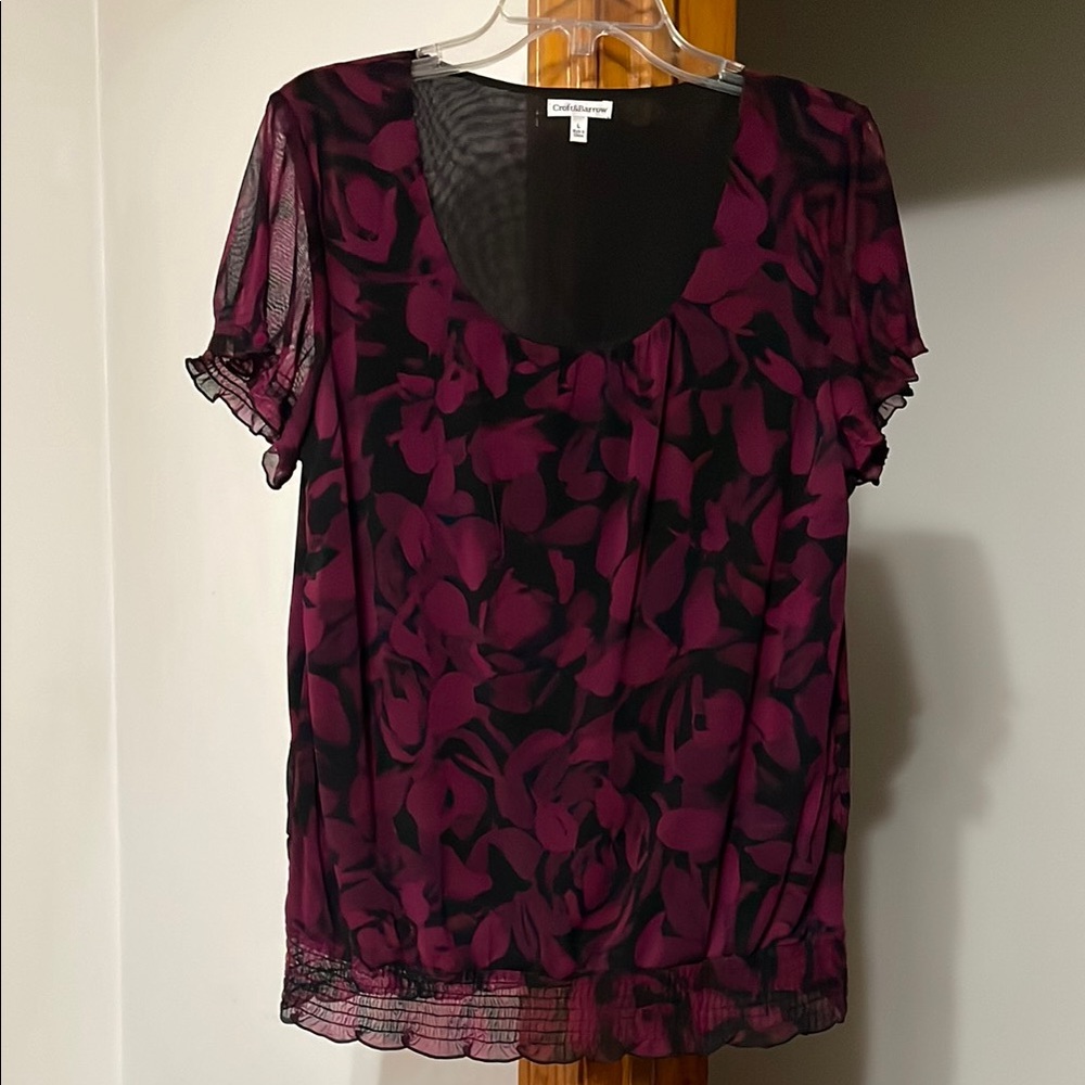 CROFT & BARROW RUFFLED BLOUSE